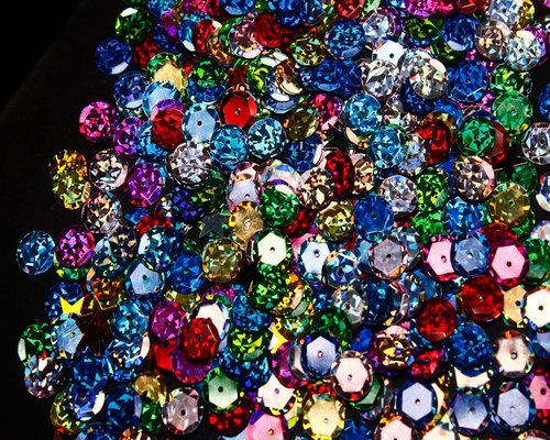 Close-up of various colorful gemstones